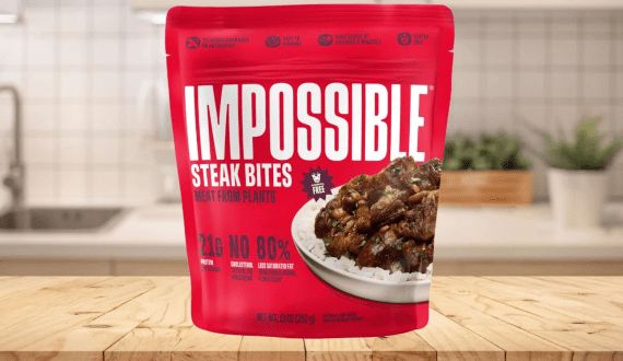 Thumbnail for Impossible Foods introduces plant-based steak bites
