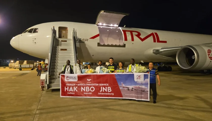 Thumbnail for Astral Aviation resumes Haikou-Johannesburg freighter service with Fly Noor partnership